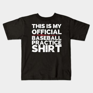 This Is My Official Baseball Shirt Kids T-Shirt